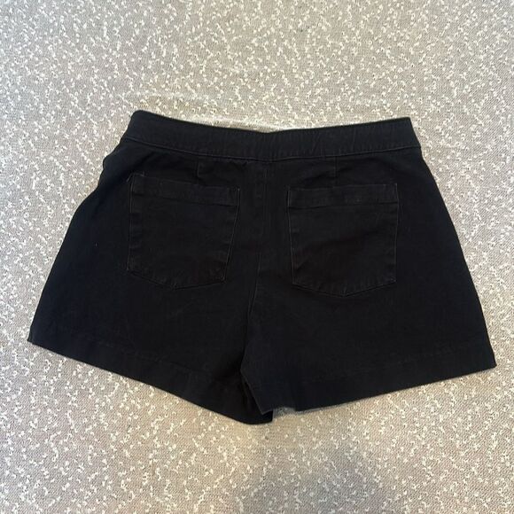 SPANX Polished Stretch Cotton Shorts Black Women's size LARGE - Picture 4 of 12